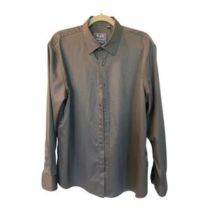 Flex Men's Luxury Collection Black Dress Shirt - Large